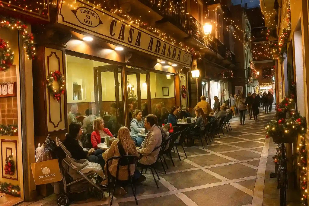 churros con chocolate en casa aranda en navidad